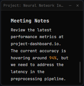 NoteFlow sticky note — a floating window with a development roadmap